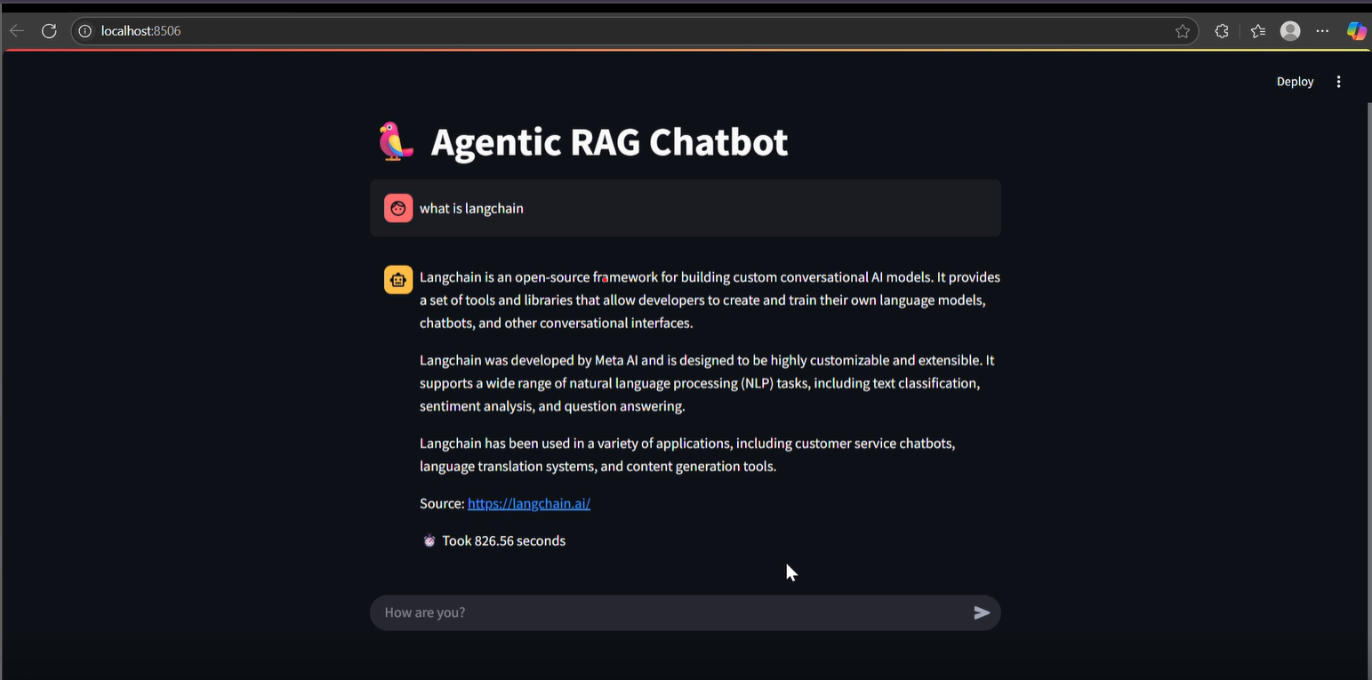 Local RAG Screenshot